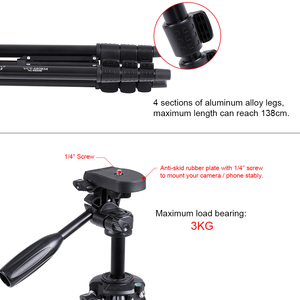 Tốt nhất Yunteng VCT-680 xách tay nhôm <span class=keywords><strong>Tripod</strong></span> với giảm xóc đầu cho DSLR máy ảnh Yunteng 680 <span class=keywords><strong>tripod</strong></span> cho <span class=keywords><strong>Nikon</strong></span> cho Canon máy ảnh - Product Image 6