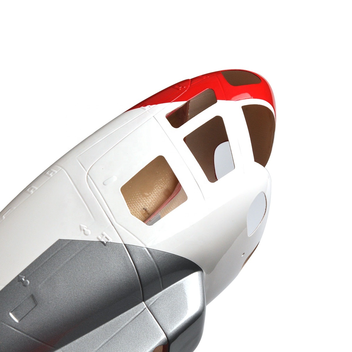 Fusoliera Preverniciata Per Elicottero 450 RC &ndash; Bell 206, In Vetroresina, Dimensioni 610mm