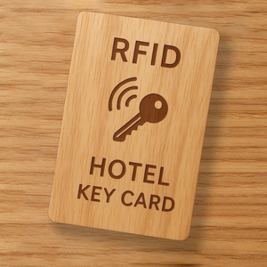 Tùy chỉnh bằng gỗ thẻ RFID cho chìa khóa khách sạn không tiếp xúc <span class=keywords><strong>NFC</strong></span> thẻ thông minh không thấm nước - Product Image 2