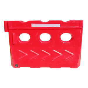 工場水充填バリア道路交通安全バリア回転プラスチック赤黄白水馬バリア - Product Image 1