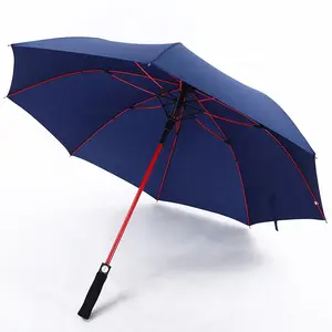 Зонт для гольфа, Одиночный Навес для дождя, из стекловолокна, полуавтоматический, прямой, безопасный зонт для гольфа