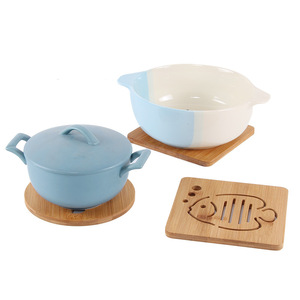 Fabricante creativo de manteles individuales para hoteles y hogares, manteles individuales de bambú engrosado para ollas, cuencos, platos y tazas, manteles individuales redondos para mesa de comedor resistentes al calor. - Product Image 2