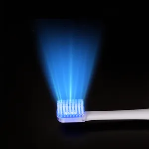 Elektrische Zahnbürste mit austauschbarem blauem LED-Bürsten kopf und 2-Minuten-Timer