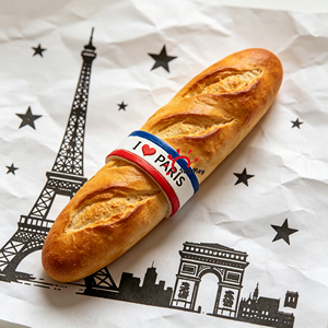 Aimant de réfrigérateur en résine personnalisé, souvenir de voyage 3D en relief, simulation de baguette française, pour boutique de cadeaux touristiques - Product Image 1
