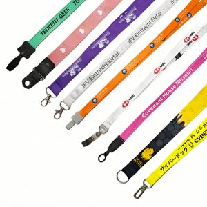 Design Wholesale Custom Sublimation Printed ID Card Badge Holder <b>Polyester</b> <b>Lanyard</b> Keychain <b>Lanyards</b> with Logo Custom - Product Image 6
