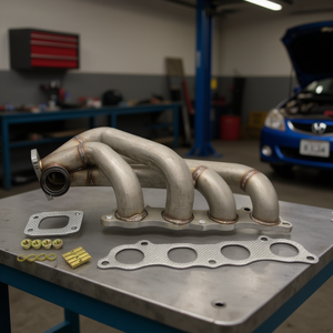 Devanadera lateral del colector HP Series T3 Turbo con sistema de escape sintonizado de igual longitud para motor Civic RSX K20 - Product Image 2