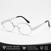 Lunettes Rétro Ovales Monture TR Unisexe Anti-Lumière Bleue UV400 Or Rose Argent Noir pour Lecture et Ordinateur Vente en Gros 2026