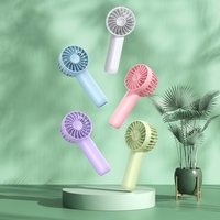 Ventilateur portable électrique de poche PLUZZ D105B à trois vitesses, rechargeable par USB, 1500 mAh, en plastique, pour usage domestique et extérieur