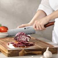 Luxe sterrenchef-gebrandmerkt Damascus poederstaal groentesnijmes Nakiri voor thuiskeuken en restaurant