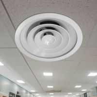 Diffuseur de plafond rond en aluminium sur mesure, grille de ventilation moderne pour sous-sol, couleur et logo personnalisés