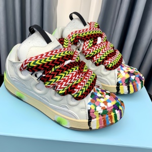 Nouvelles Chaussures Décontractées Unisexe de Luxe à Plateforme, Baskets Tendance à Lacets, Respirantes pour l'Extérieur, Marque Lanvine - Product Image 2