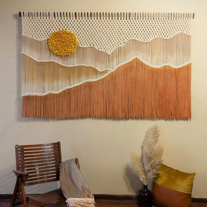 Nouveau fil de coton décoration murale teint à la main macramé tissé tenture murale <span class=keywords><strong>tapisserie</strong></span> ou hôtel maison séjour salon - Product Image 3
