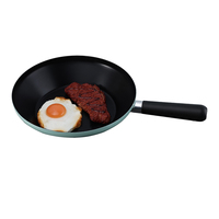Sartén de 22/24 cm Compatible con Inducción, Libre de PFOA, Apta para Todas las Estufas, Antiadherente, con Tapa de Vidrio