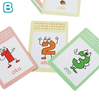 Cartes de jeu en plastique de luxe personnalisées cartes flash de logique cognitive pour enfants vente en gros