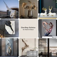 Sculpture d'art abstrait en métal de conception nouvelle Vincentaa avec base, décoration intérieure personnalisée pour hôtel