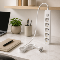 Multiprise EU multifonctionnelle avec interrupteur, accessoire essentiel pour la maison et le bureau, vente en gros usine