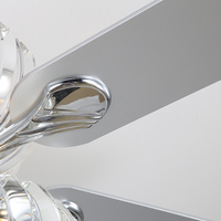 Plafonnier led en cristal avec ventilateur intégré et télécommande, design moderne, luminaire décoratif de plafond, idéal pour une chambre à coucher, 220V, 52 pouces