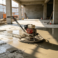 Machine à lisser les sols en ciment robuste, haute puissance, pour le lissage des surfaces routières et la finition du béton