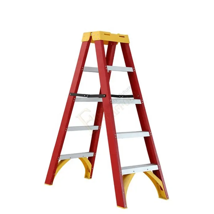 Industrial Manufacturers China Insulated Fiber Glass Step Tray EN131 A Type Fibreglass Ladder