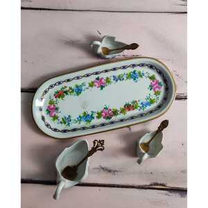 Daniele F. Elegante Especiero Pintado a Mano Estilo Limoges para Almacenamiento de Especias, Salero y Pimentero - Product Image 3