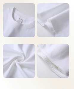Camisetas Formales de Hombre, Diseño Nuevo de Verano 2025, Blancas, 100% Algodón, 200g, Cuello Redondo, Secado Rápido, Impresión de Logotipo Personalizado en la Espalda - Product Image 5