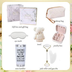 Coffret cadeau pour femmes, outils de soin de la peau, panier-cadeau avec outils Gua Sha pour le visage, cadeaux pour la fête des mères - Product Image 2
