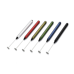 Nouveauté : Mousseur à lait portatif en aluminium écologique et coloré, sans support, fouet électrique, mélangeur de boissons - Product Image 1