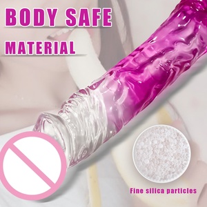 Dildo de Cristal Realista Gigante, Impermeable y Ecológico, con Degradado de Color, de Silicona Suave, Juguete Sexual Femenino para Mujeres, Venta al Por Mayor - Product Image 2