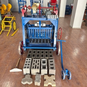 Yeni tip tuğla yapma makineleri harç çimento blok tuğla yapma makinesi büyük tekerlek mobil içi boş tuğla makinesi - Product Image 1