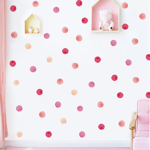 Adesivi <span class=keywords><strong>murali</strong></span> a <span class=keywords><strong>pois</strong></span> rosa principessa, decorazione per camera da letto dei bambini, soggiorno, carta da parati autoadesiva, adesivo fai da te - Product Image 5