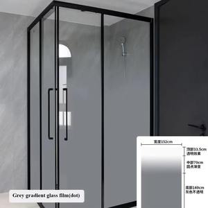 ฟิล์มติดหน้าต่างแบบมีกาวในตัว ลายจุดสีขาวไล่ระดับสี ฟิล์มตกแต่งกึ่งโปร่งแสง ฟิล์มกระจกไล่ระดับสีแบบมองเห็นทางเดียวสำหรับสำนักงาน - Product Image 1