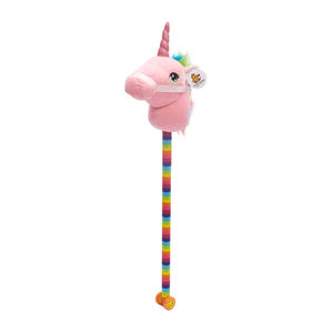 Vente en gros <span class=keywords><strong>pas</strong></span> <span class=keywords><strong>cher</strong></span> fait à la main à monter sur licorne jouets en peluche amusant passe-temps cheval bâtons - Product Image 5