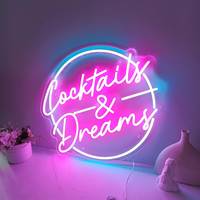 Enseigne néon personnalisée Cocktail Dreams, grande taille, haute luminosité, néon personnalisable avec police et forme au choix pour bar, centre commercial, magasin de détail
