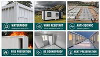 Maison conteneur pliable en Z, épaissie, moderne, préfabriquée, portable, mini, modulaire, démontable, en kit, respirante, pour école, complète