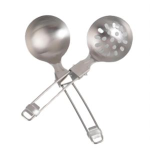 Nhà Máy Bán Hàng Trực Tiếp Chất Lượng Cao Thép Không Gỉ 304 Bộ Đồ Ăn Thân Thiện Với Môi Gấp Xách Tay Đồ Nấu Nướng Cho Nhà Bếp Hàng Ngày Sử Dụng - Product Image 4