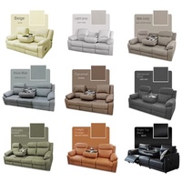 Canapé multifonctionnel en cuir électrique sans mur, vente chaude, simplicité moderne, home cinéma, salon, trio