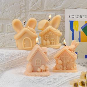 Exquisite Mushroom Egg <strong>House</strong> Silicone Candle Mold Rabbit Flower <strong>House</strong> Resin Soap Mold for Candle Making Easter Art Decoration - Product Image 1