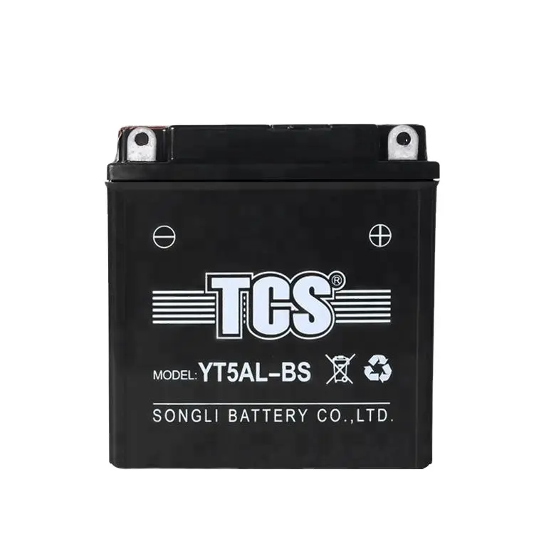 TCS-Batería de motocicleta de alta calidad, YT5AL-BS MF, 12v, 5Ah