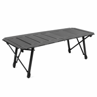 Table pliante légère en aluminium IGT, table portable d'extérieur pour le camping, le pique-nique, le barbecue, la pêche et les voyages en camping-car