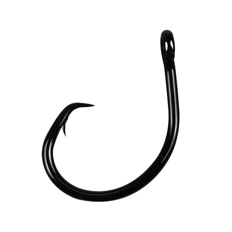 Gancho de pesca em linha para peixes-gato, 4 # ~ 12/0 # Demon Perfect Circle Gancho pescado para pesca pesada, peixe-gato farpado, Olecranon