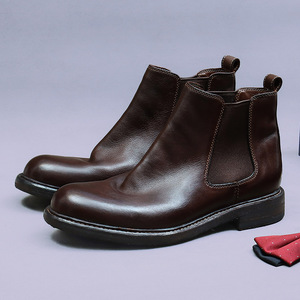 Botas de Tobillo de Cuero Especializado para Hombre, Estilo Chelsea con Suela Gruesa, Botas de Montaña, Botas Cortas, Novedad 2026 - Product Image 2