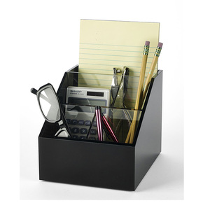 Chique preto acrílico caixa organizadora para escritório mesa papelaria - Product Image 1