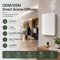 Diffuseur de parfum électrique OV-5 de 500 ml, mural, en plastique, à piles, WiFi, contrôlé par application, à deux fluides, directement de l'usine