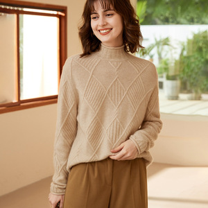 ATOPTEX <strong>Turtle</strong> <strong>Neck</strong> Rib Knit Warm Woolen Sweater for <strong>Women</strong> Fashion Wool Cashmere Sweater <strong>Women</strong> - Product Image 3