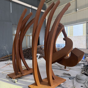 Moderne Buitendecoratie Groot Tuinbeeld Cortenstaal Dier Kangoeroe Sculptuur - Product Image 6