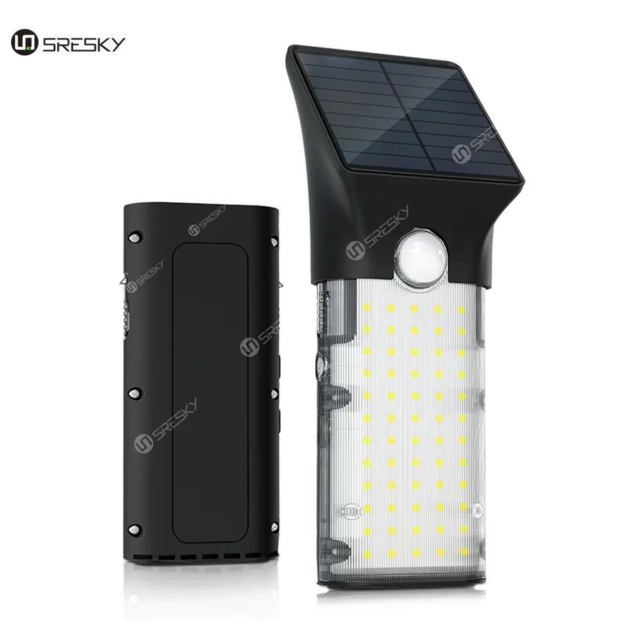 Shysessky — applique murale d'extérieur multifonctions, à énergie solaire, lampe torche portable d'urgence à led