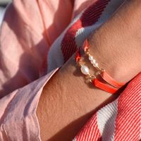 Nouveau bracelet en perles naturelles réglable, multicolores, fait main, en tissu luxueux, bijoux de mode pour femmes avec ruban en satin