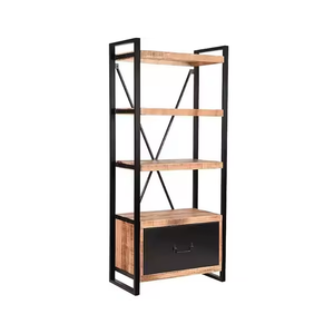 Estantería de madera moderna hecha a mano, duradera, de varios niveles, para exhibir libros en el hogar, la oficina, el estudio o la biblioteca. - Product Image 3