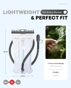 Bolsa de Hidratación Deportiva Plegable de TPU de 1.5L 2L 3L, a Prueba de Fugas, para Exteriores, con Cubierta Impermeable para Camping - Product Image 4
