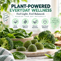 Gummies Verts Épinards Brocoli avec Mélange Superalimentaire Spiruline Chlorelle Herbe de Blé Bien-être Quotidien Marque Privée Vrac